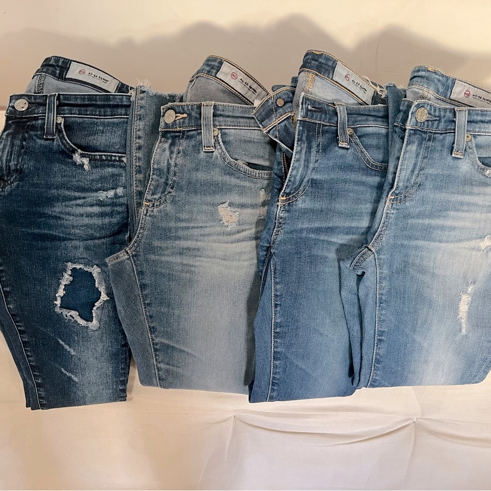 Lot of 4 pair Adriano Goldshmeid Jeans 24/25